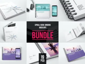 spiral book binding bundle mockups1
