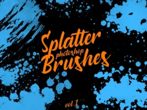 splatter stamp photoshop brushes1