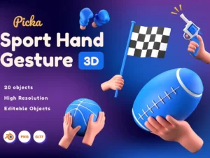 sport hand gesture 3d1