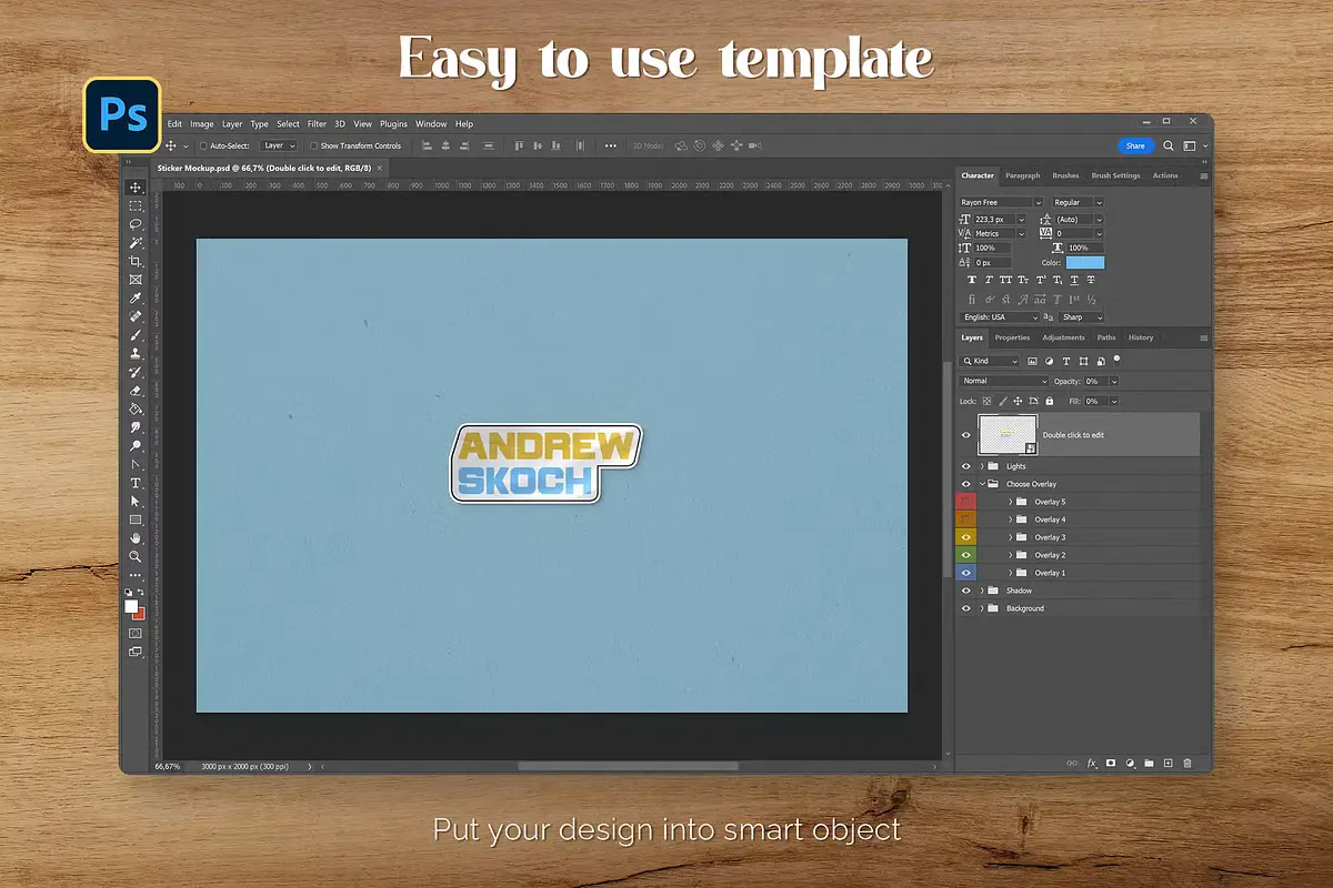 Sticker Mockup 5 sticker mockup 2
