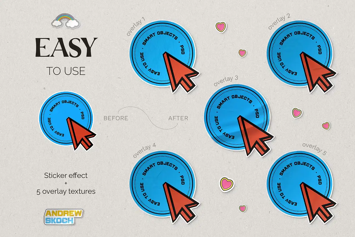 Sticker Mockup 7 sticker mockup 5