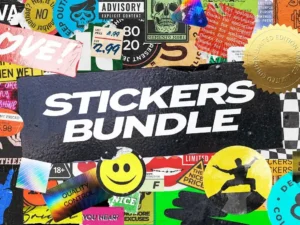 sticker mockup bundle logo branding1