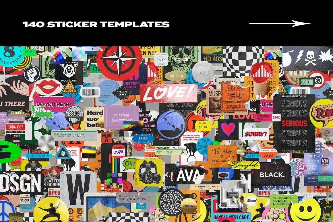 Sticker Mockup Bundle Logo Branding 3 sticker mockup bundle logo branding2