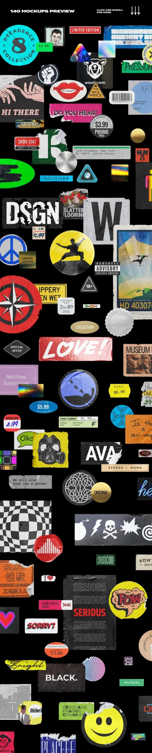 Sticker Mockup Bundle Logo Branding 9 sticker mockup bundle logo branding8