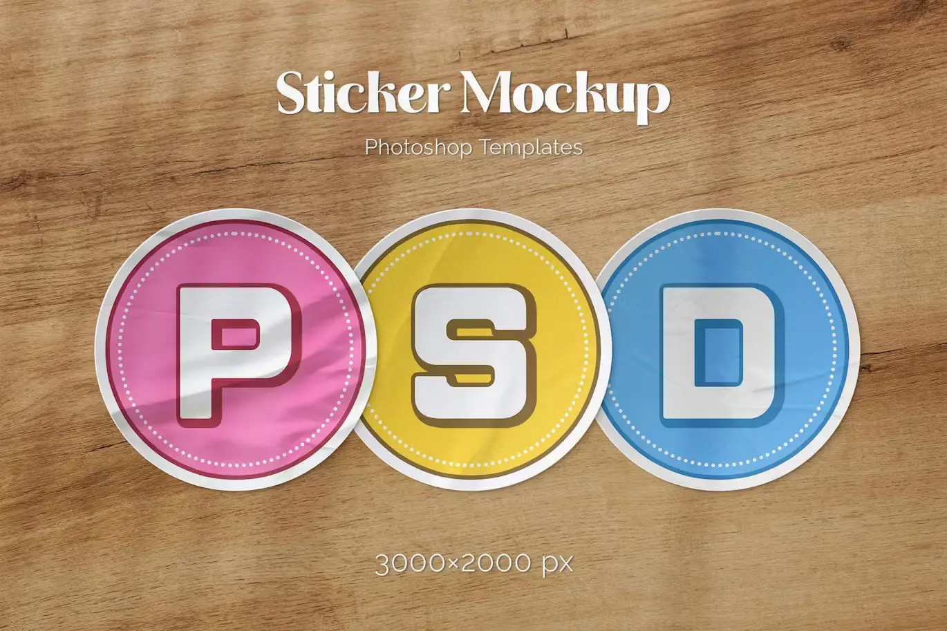 Sticker Mockup 4 sticker mockup3