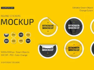 stickers mockup set1