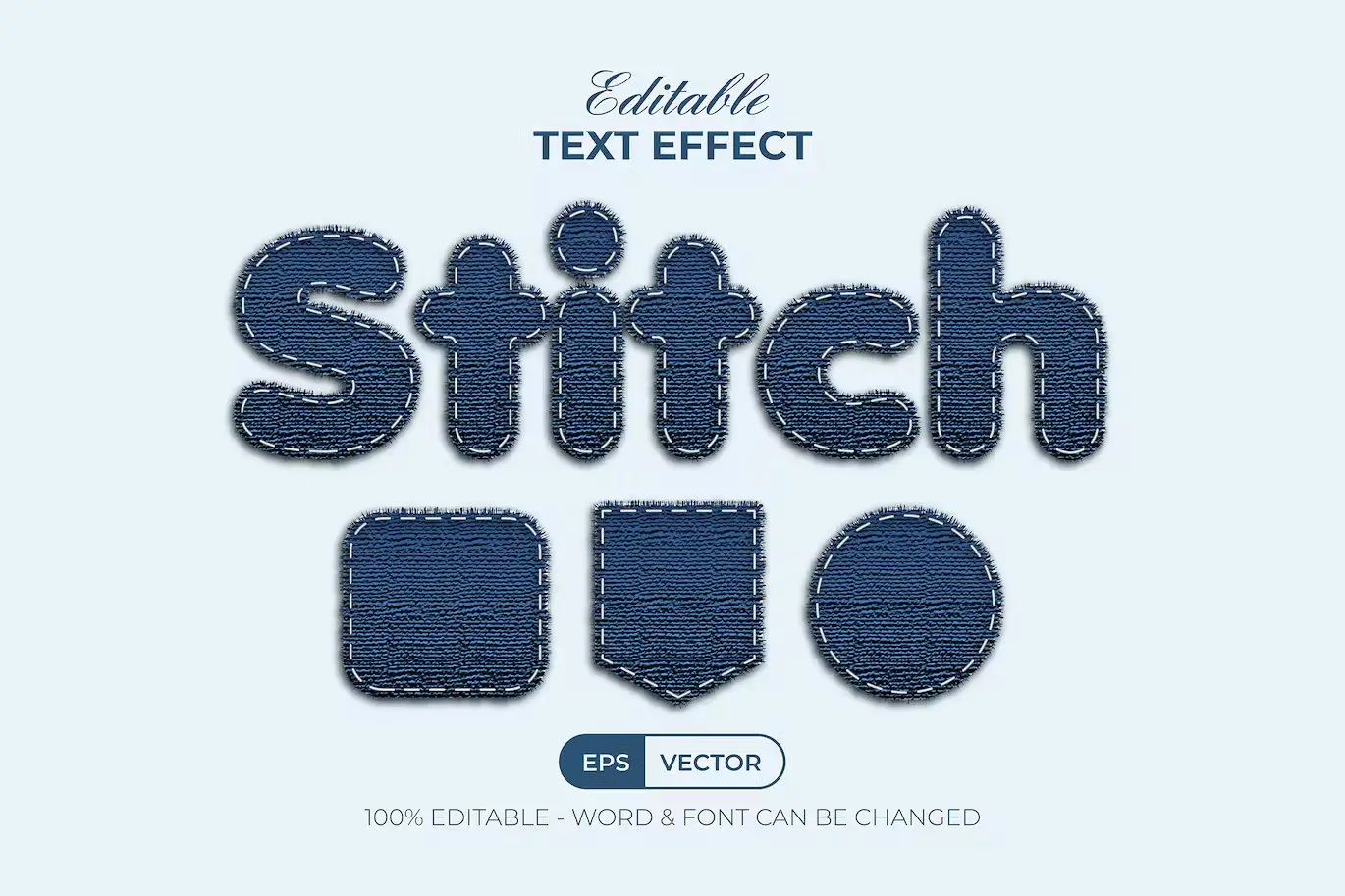 Stitch Text Effect Style