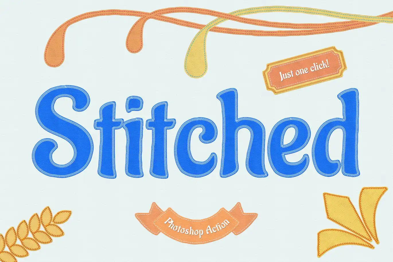 Stitched Fabric Photoshop Action
