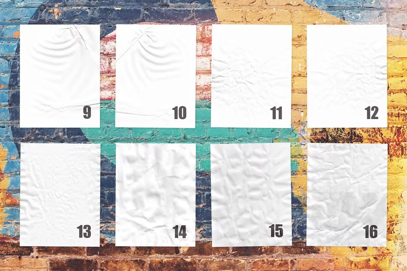 Street Art: Paper Poster Mockups 8 street art paper poster mockups07