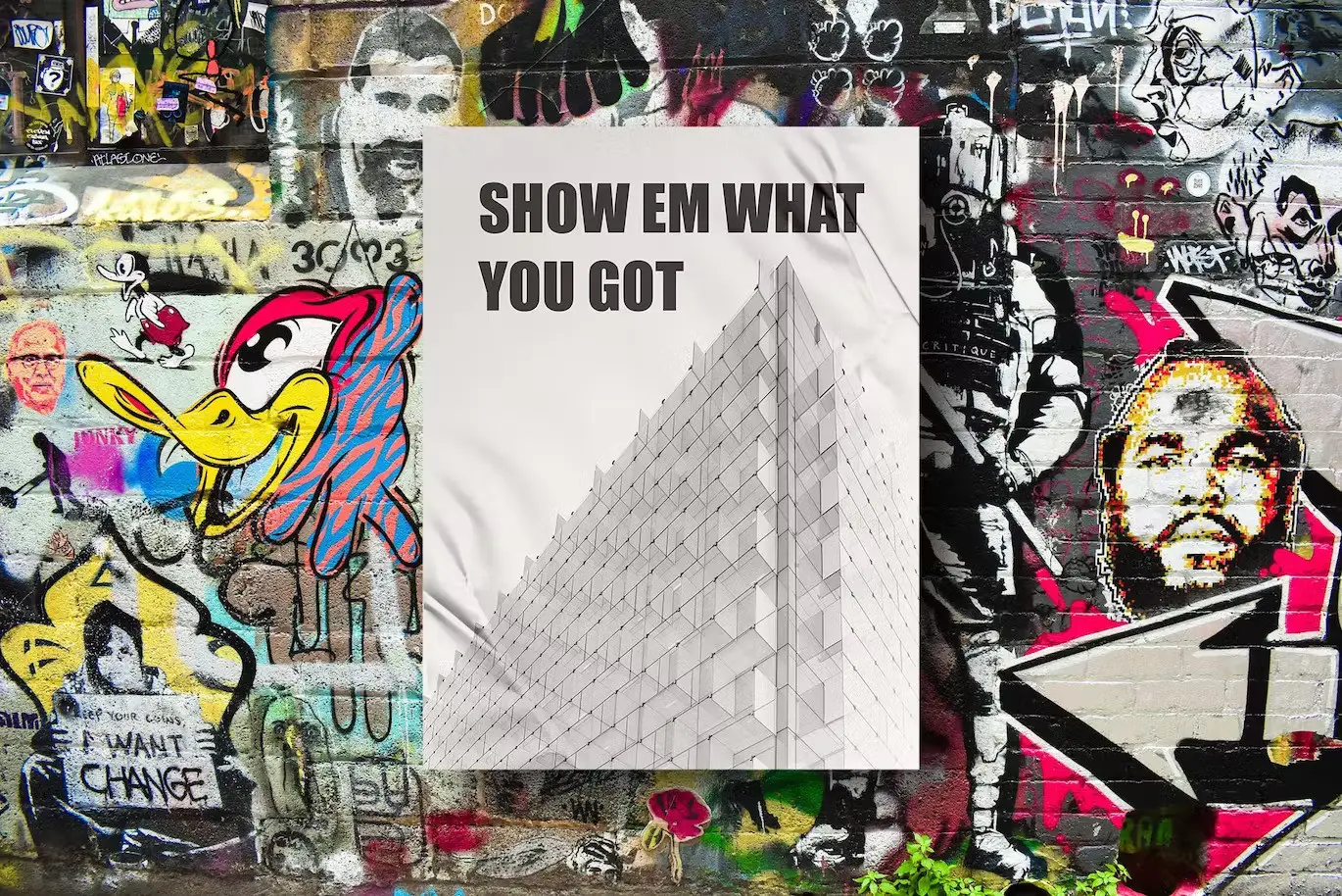 Street Art: Paper Poster Mockups 11 street art paper poster mockups10
