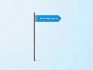 street direction sign mockup set5