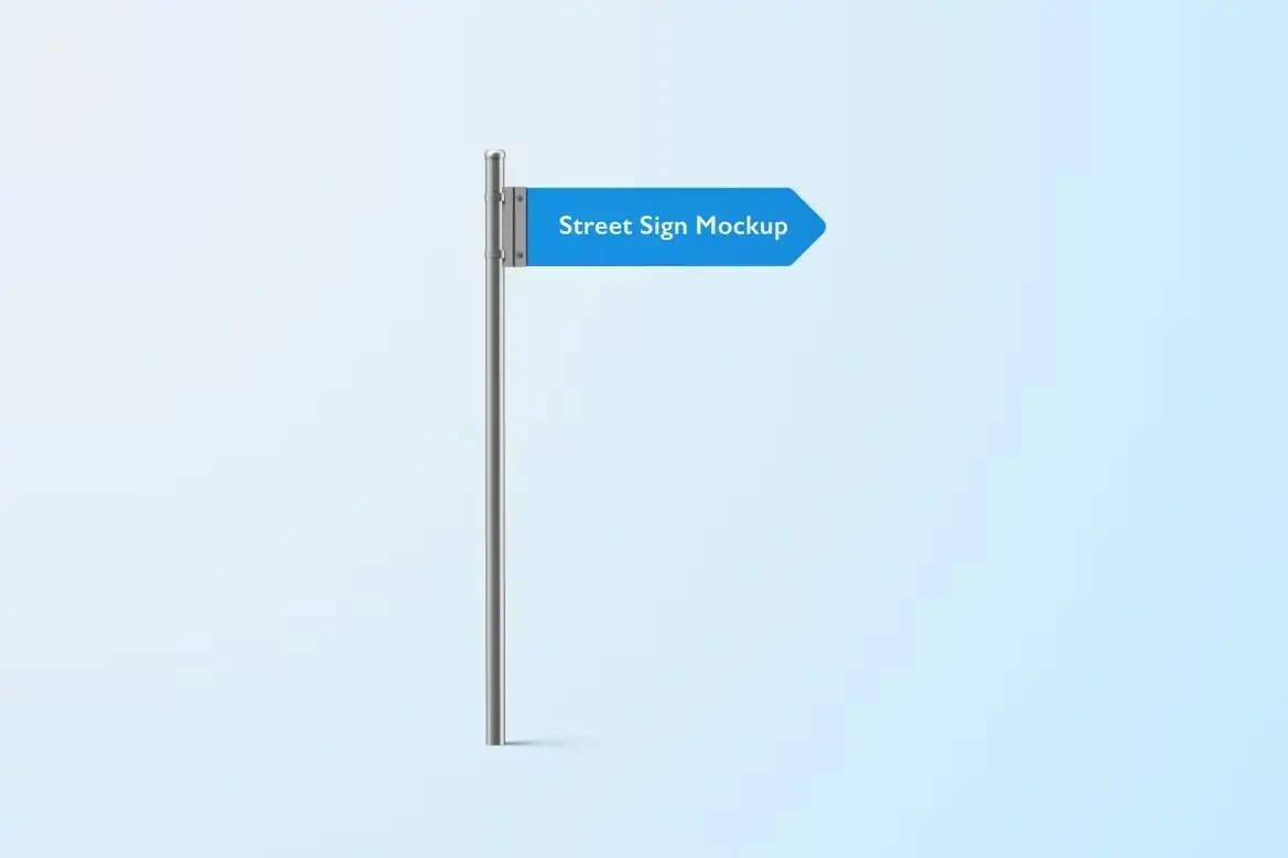 Street Direction Sign Mockup Set