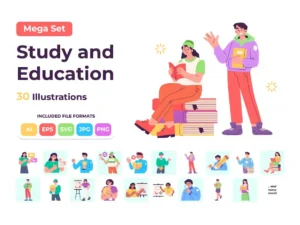 study and education concept illustration1