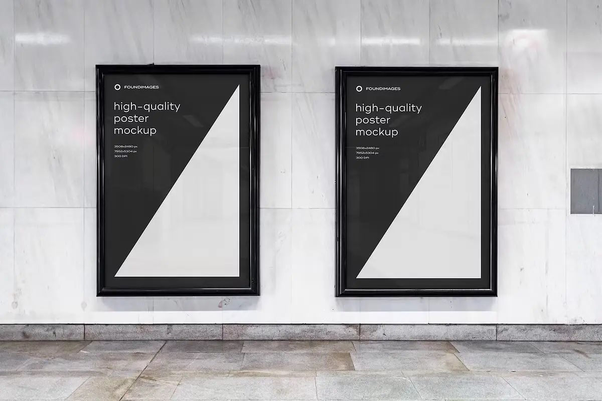 Subway Poster Mockup Bundle Metro 7 subway poster mockup bundle 12