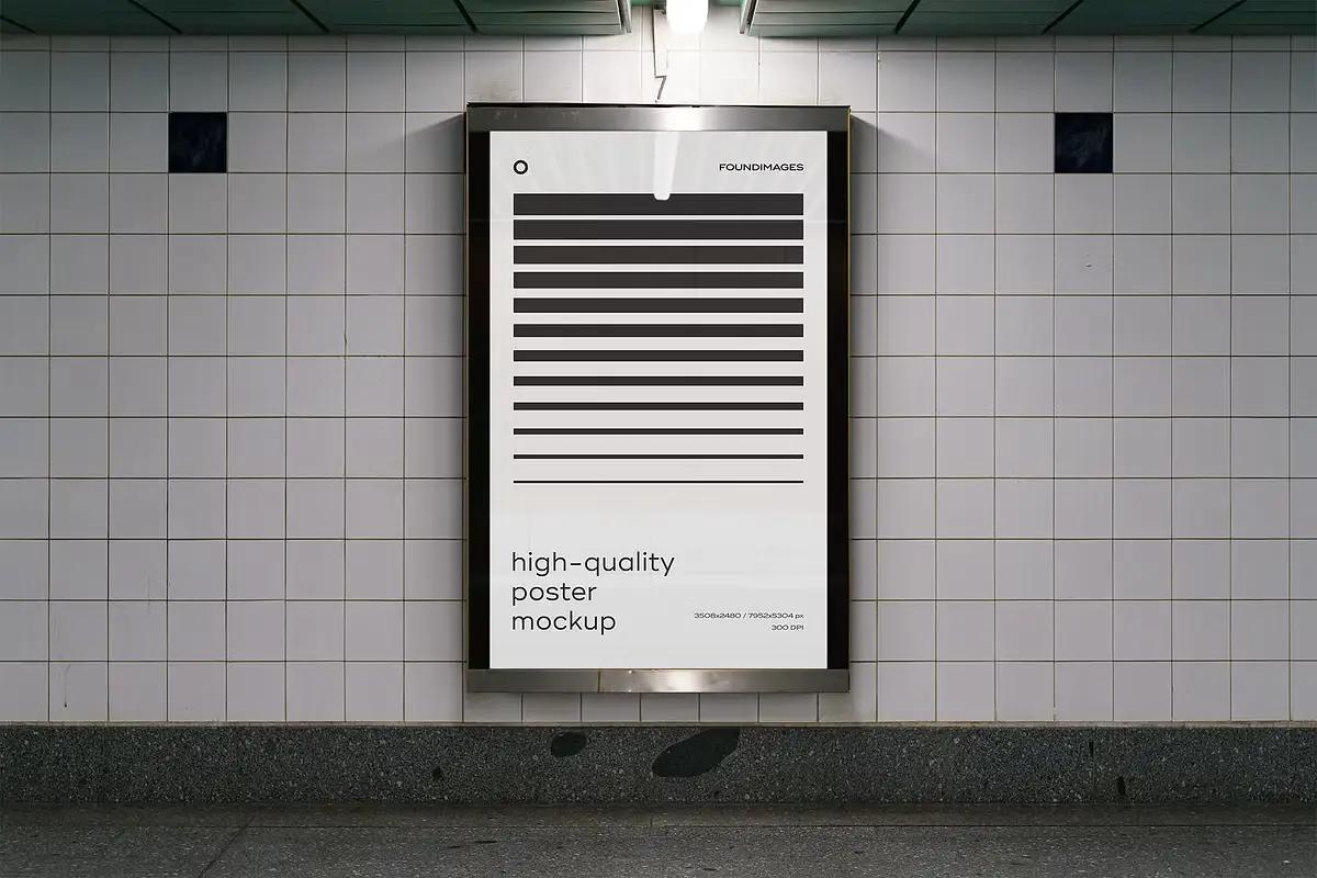 Subway Poster Mockup Bundle Metro 8 subway poster mockup bundle 22