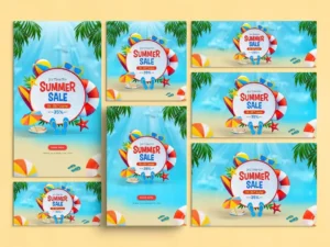 summer sale social media design set7