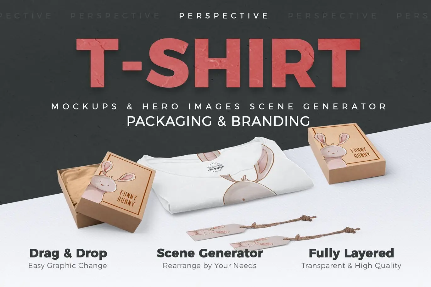 T-shirt and Packages Scene Generator - Perspective