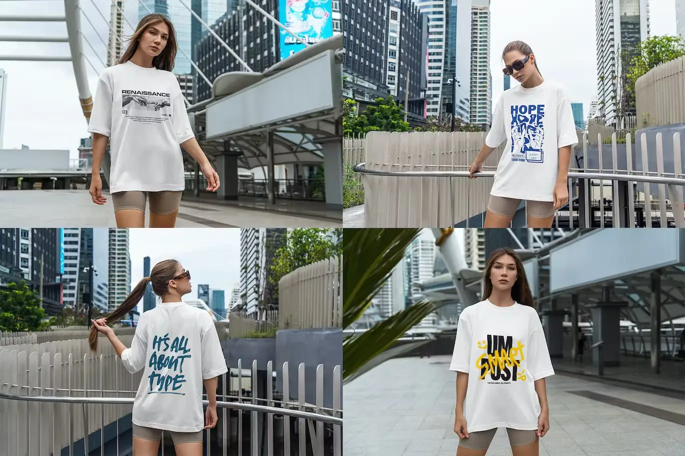 T-Shirt Mockup Model in Big City 2 t shirt mockup model in big city02