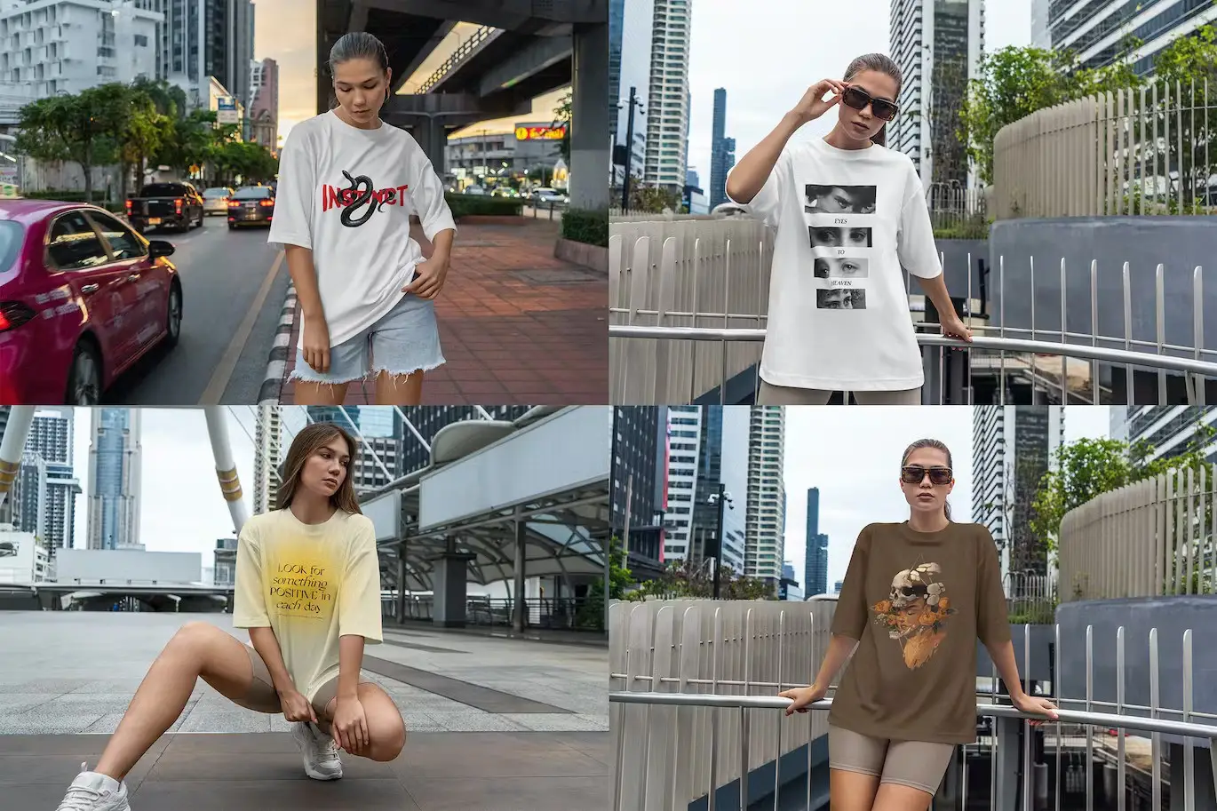 T-Shirt Mockup Model in Big City 5 t shirt mockup model in big city05