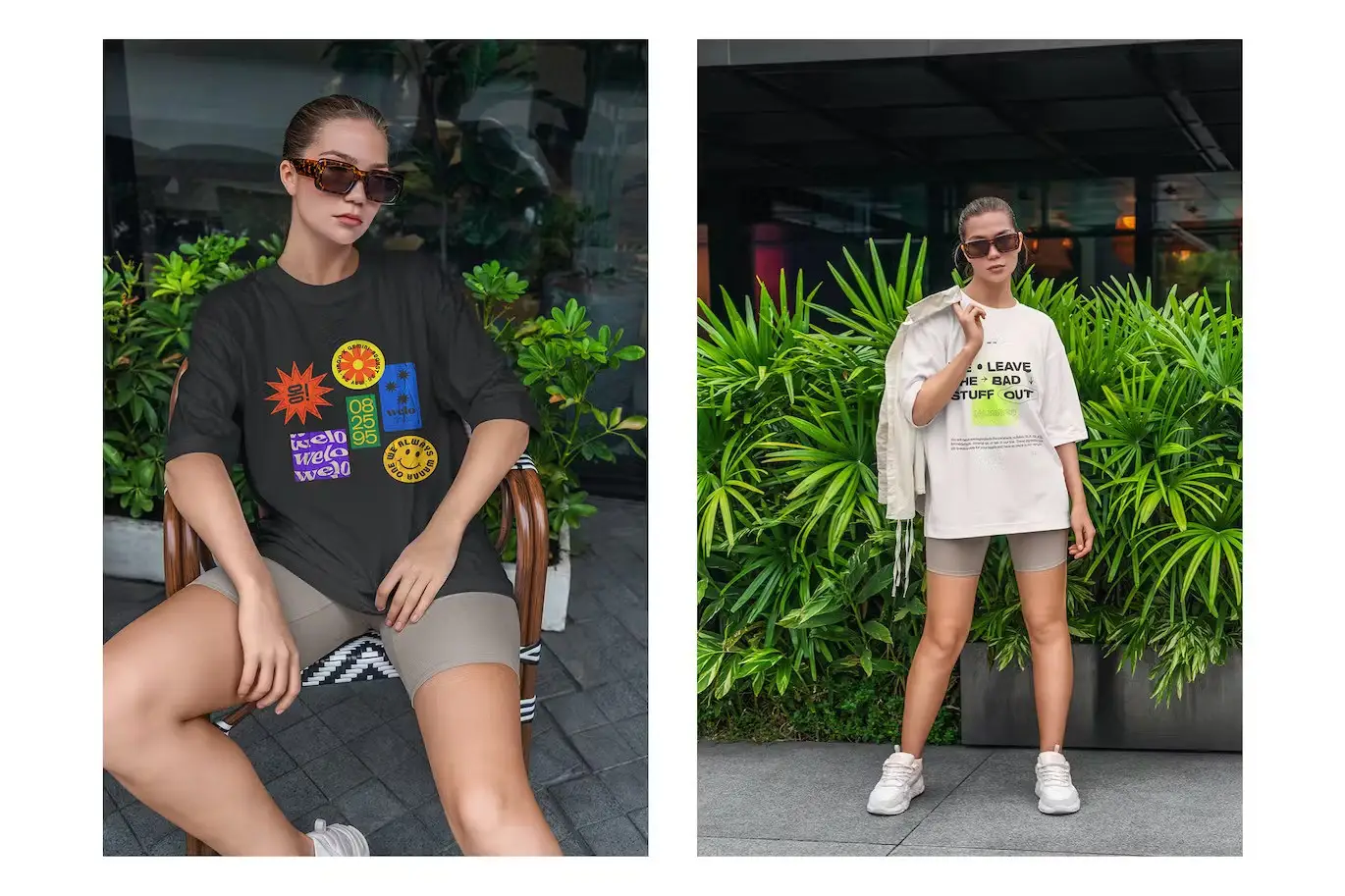 T-Shirt Mockup Model in Big City 6 t shirt mockup model in big city06