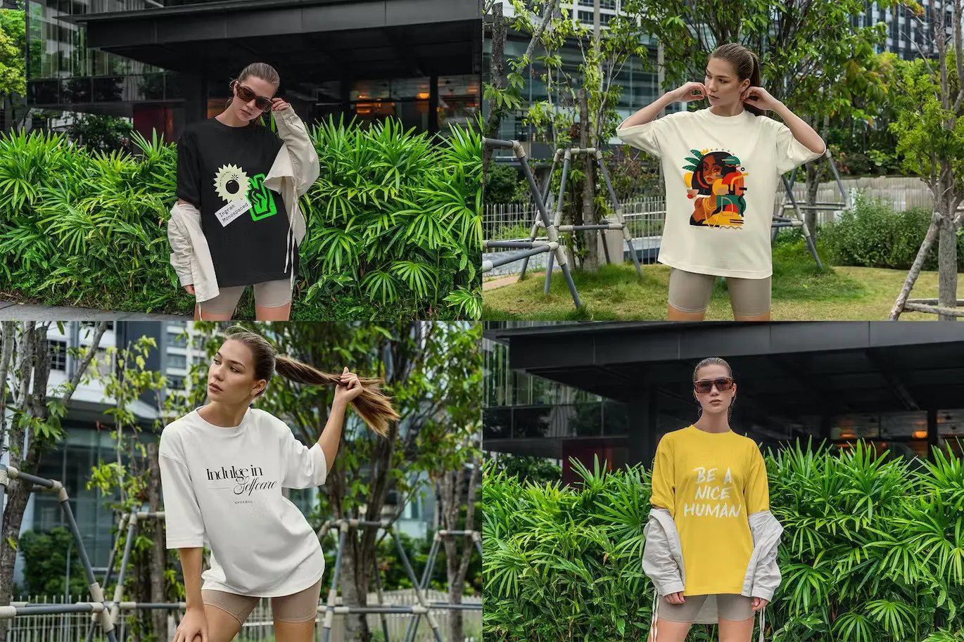 T-Shirt Mockup Model in Big City 14 t shirt mockup model in big city09