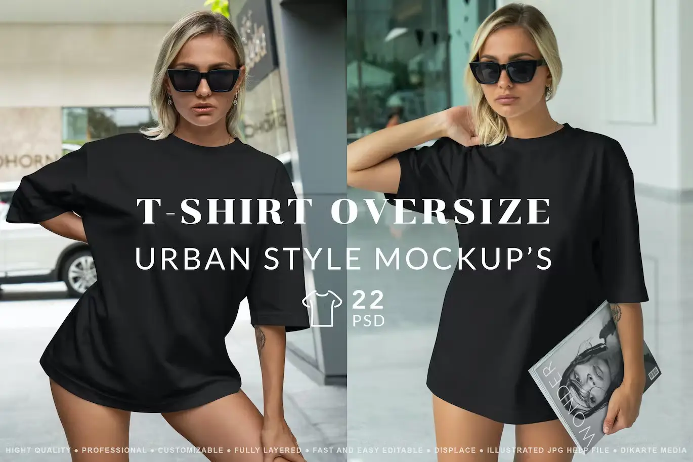T-Shirt Mockups Oversize Style Urban