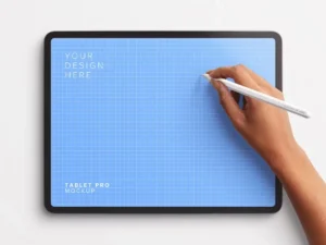 tablet pro and woman hand holding pencil5