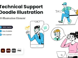 technical support doodle illustration1