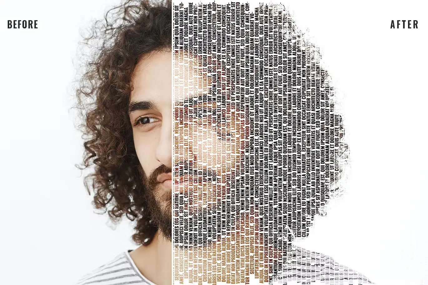 Text Cutout Photo Effect