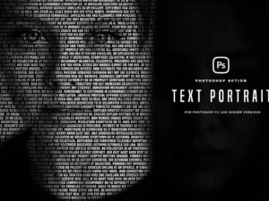 text portrait photoshop action1 2