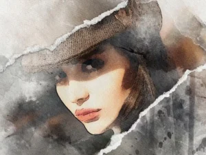 torn image poster effect3