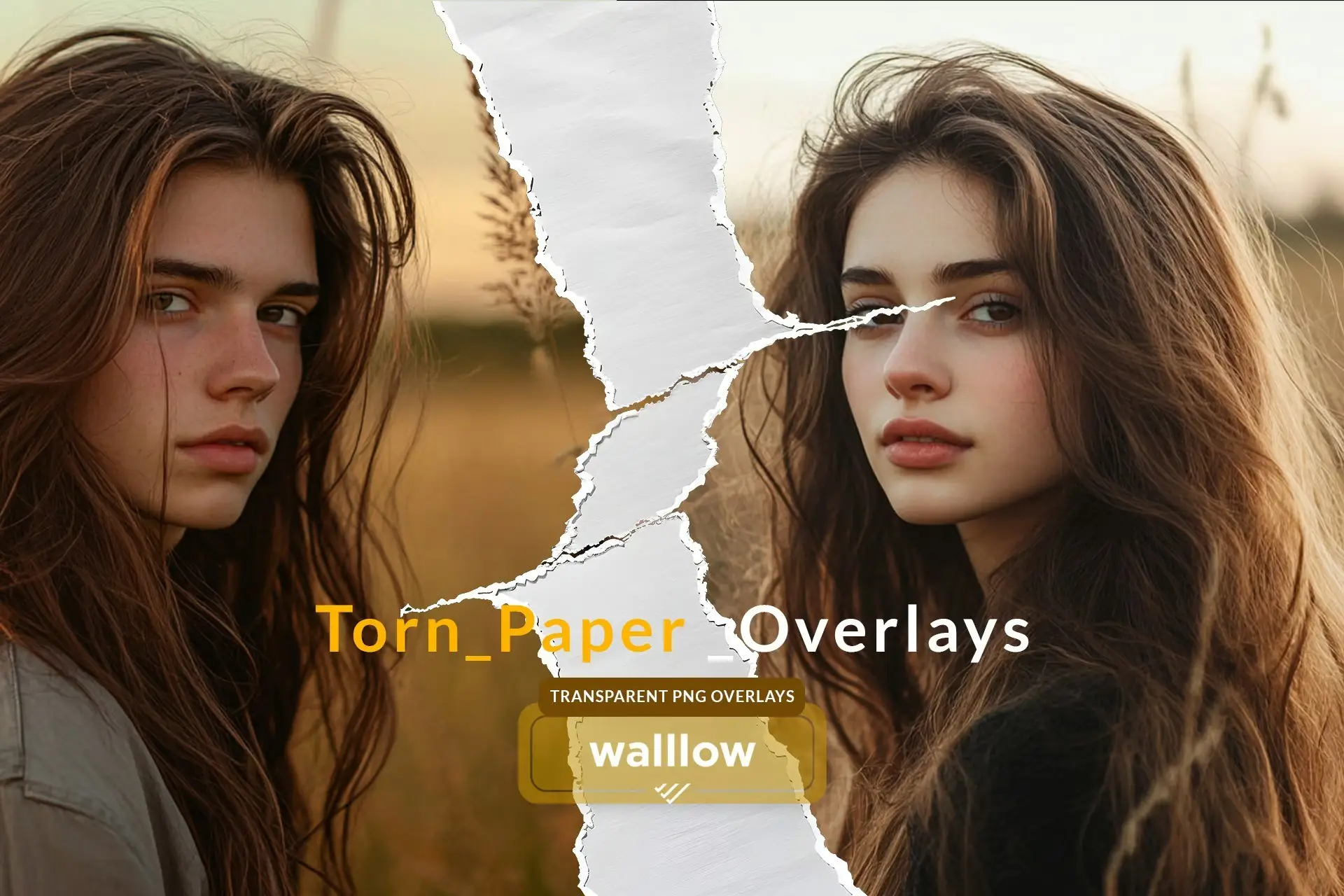 Torn Paper PNG Overlay, Ripped Paper Overlay PNG