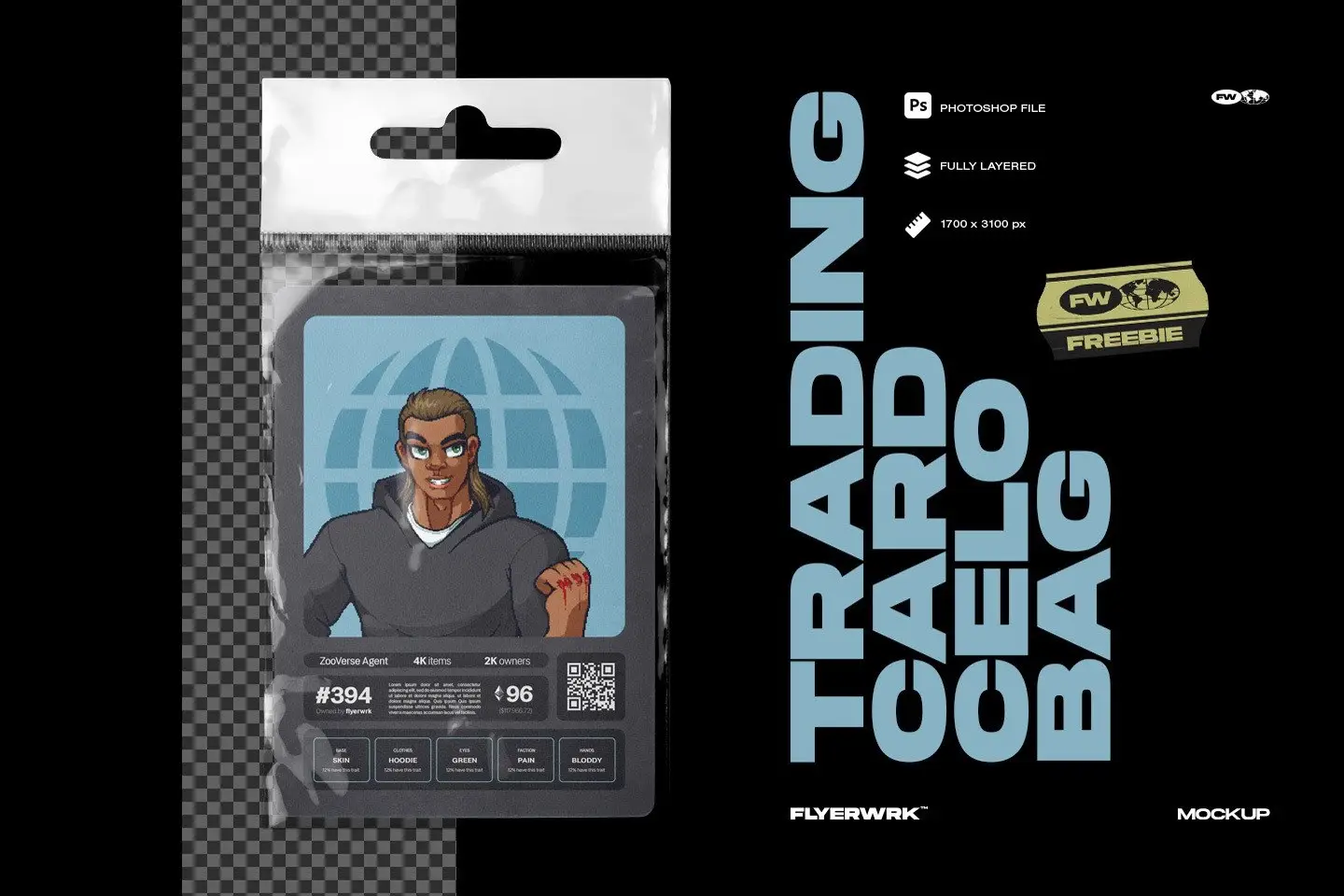 Hanging Poly Bag Mockup