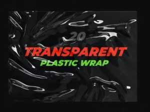 transparent plastic wrap texture mock up1