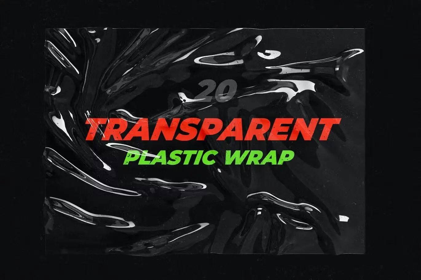 Transparent Plastic Wrap Texture Mock-Up