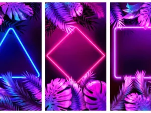 tropical neon frames1