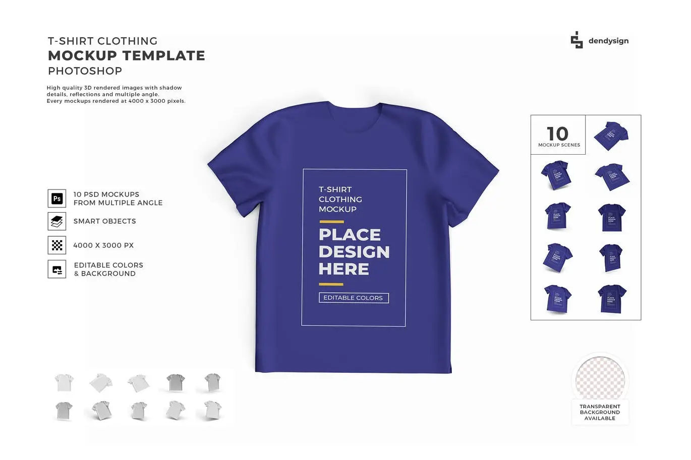 Tshirt Cloth Mockup Template Set