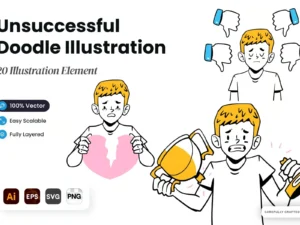 unsuccessful doodle illustration1