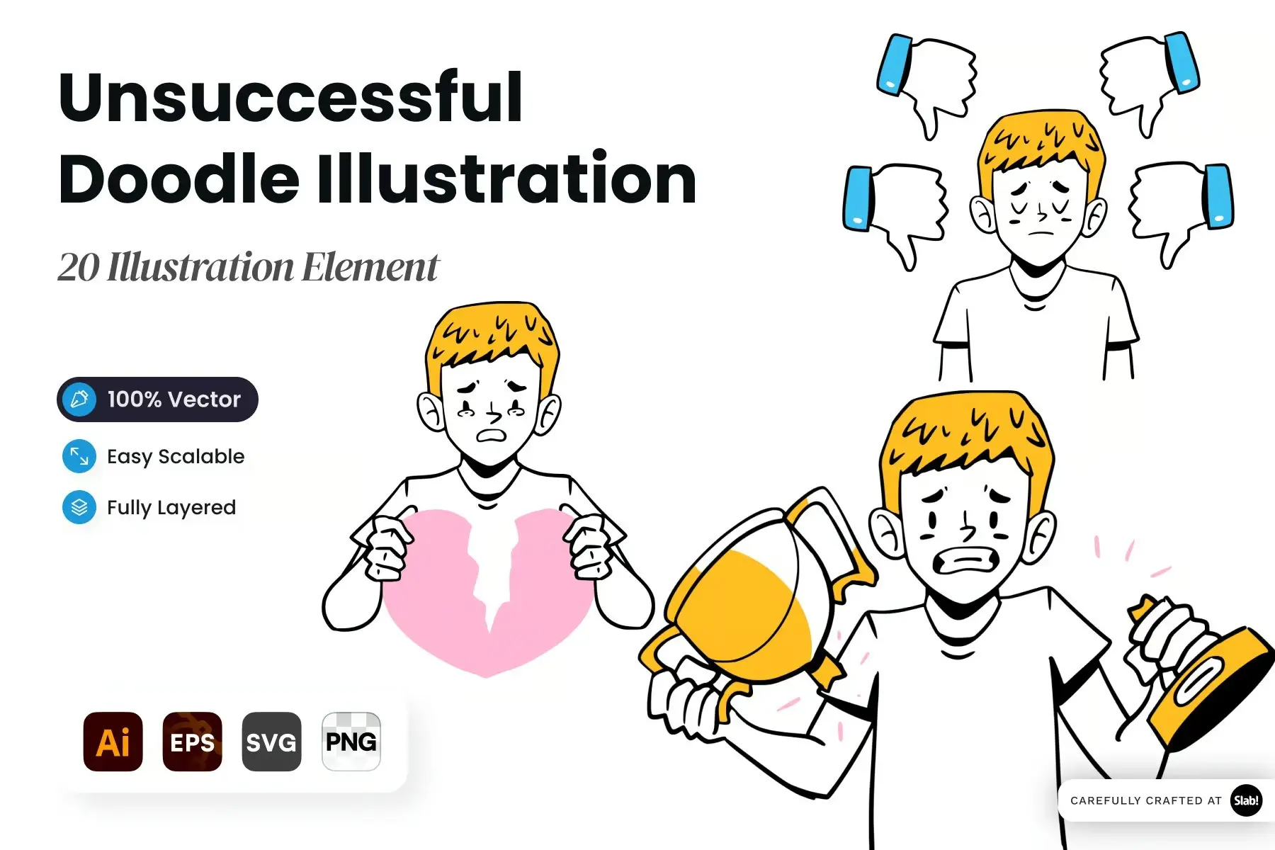 Unsuccessful Doodle Illustration