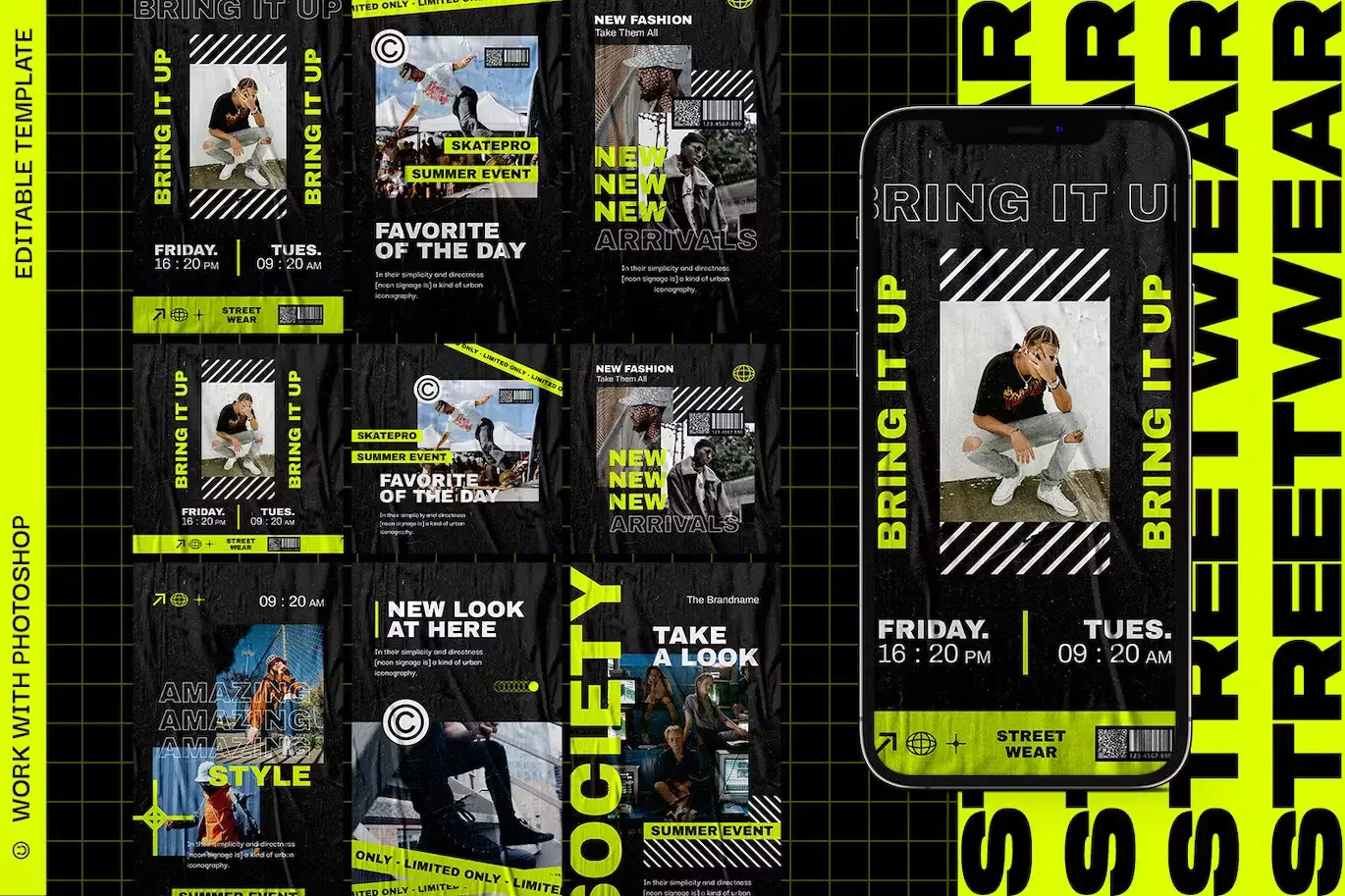 Urban Streetwear Instagram Template - Flore 3 urban streetwear instagram template flore2
