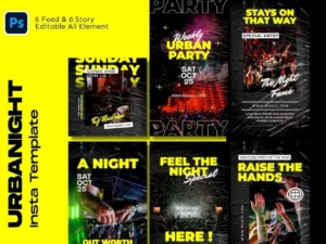 urbanight party instagram template1