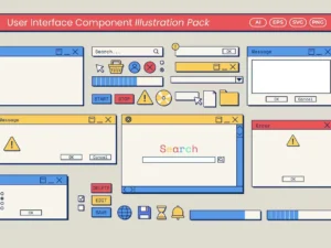 user interface component illustration set1