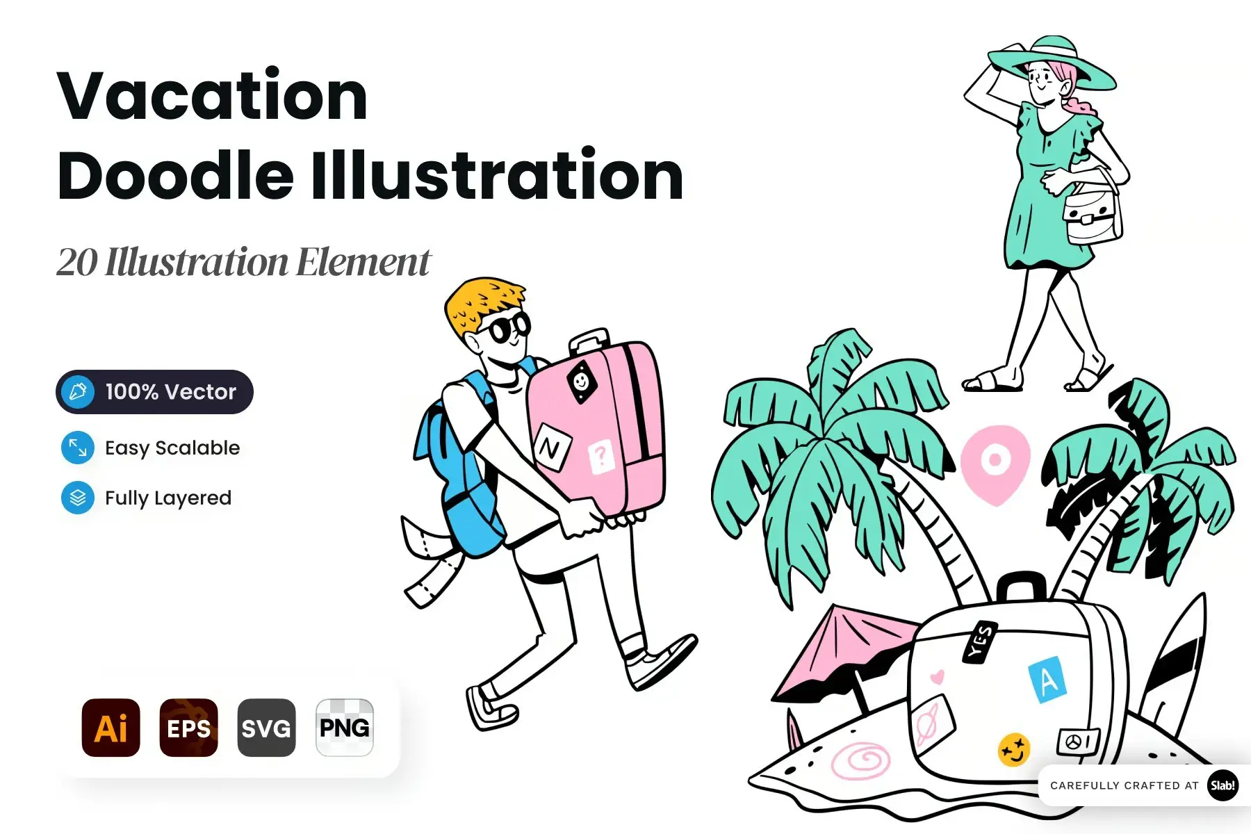 Vacation Doodle Illustration