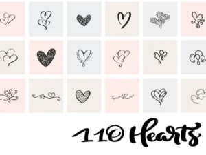 valentine vector hand draw hearts 1