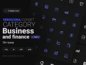 versicona business finance icon set1