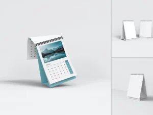 vertical desk calendar psd mockup set1