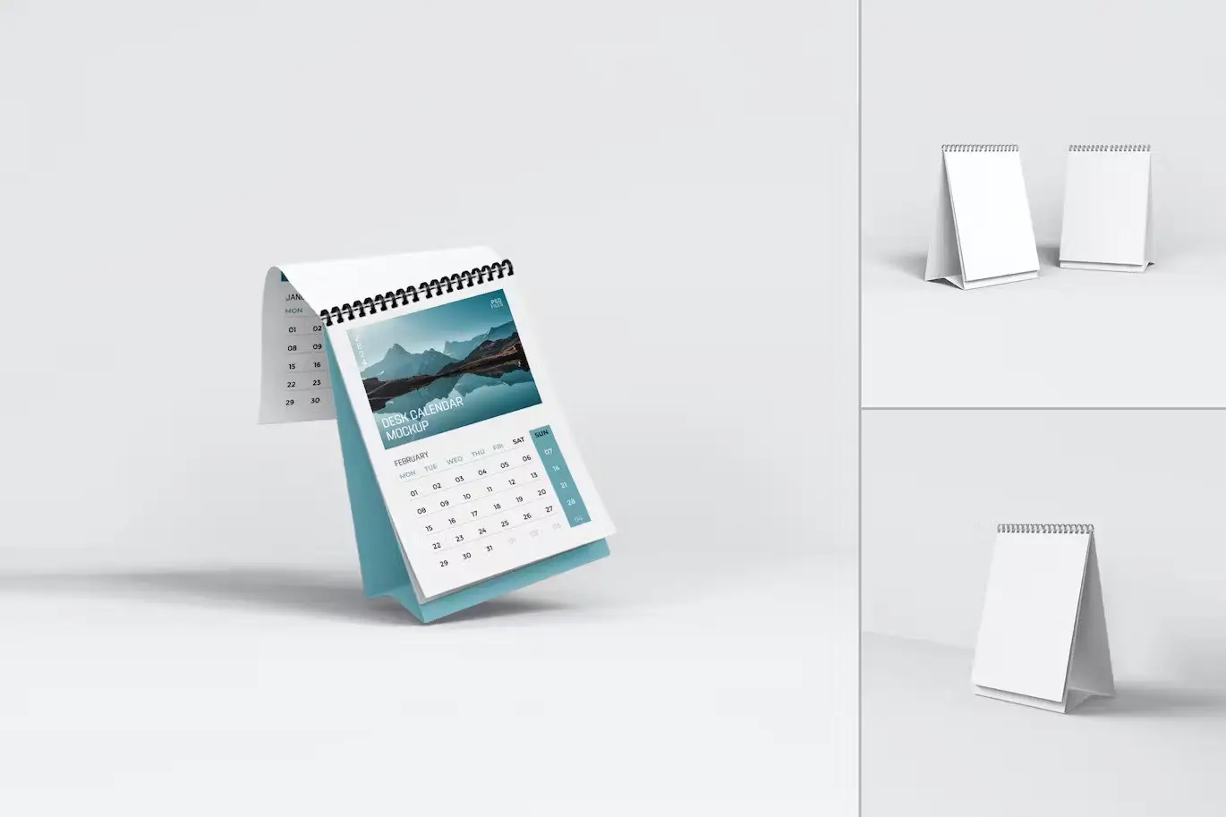 Vertical Desk Calendar Psd Mockup Set