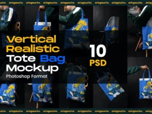 vertical realistic tote bag mockup1