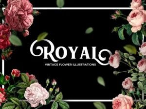 vintage flower clipart bundle1