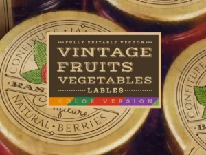 vintage fruits vegetables labels1